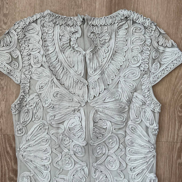 JS Collections White Embroidered Midi Dress - Picture 8 of 8